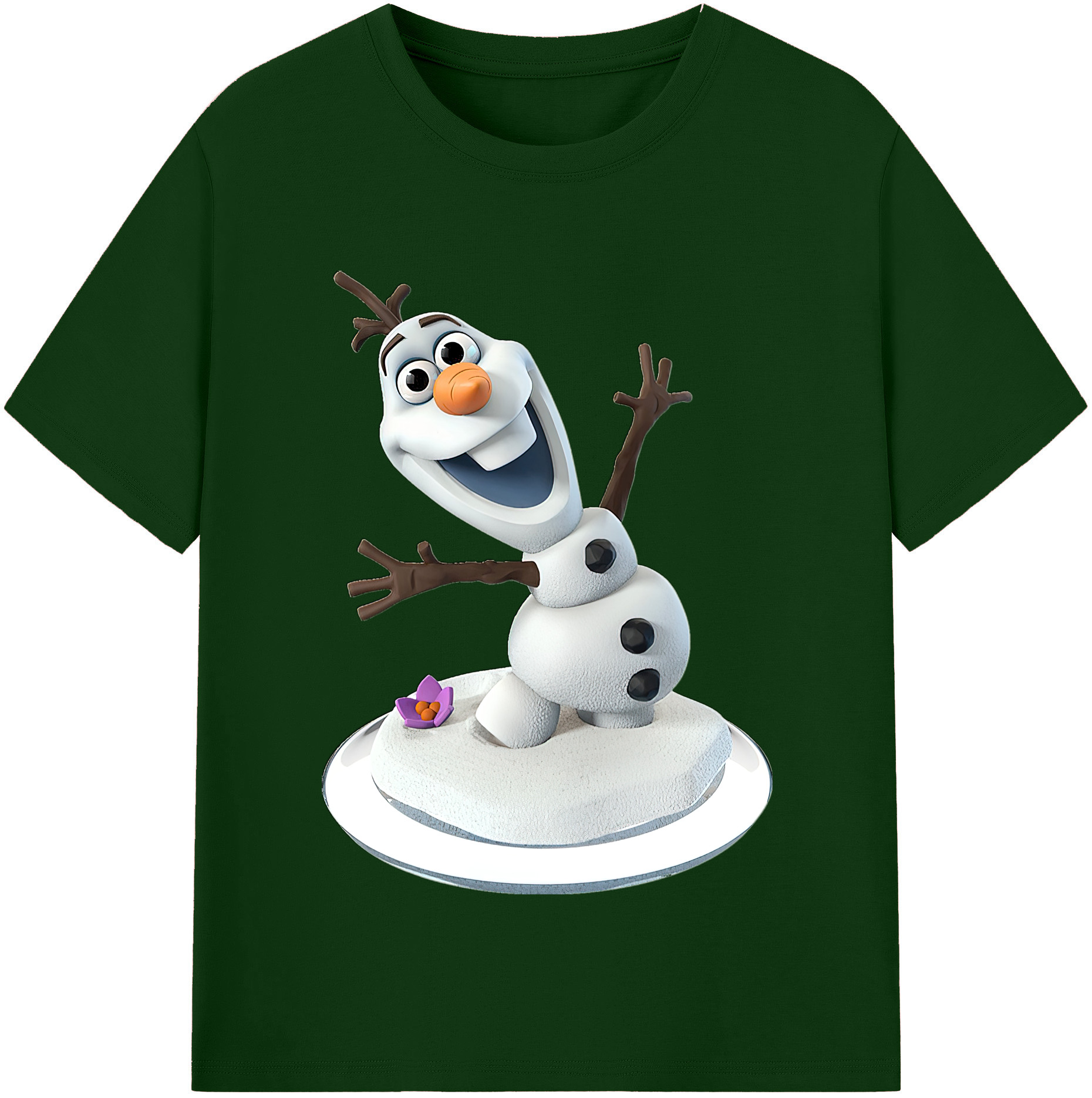 （画像用） アナと雪の女王 アンナ エルサ Frozen Anna Elsa 綿100％半袖Tシャツ（フロントプリント）
